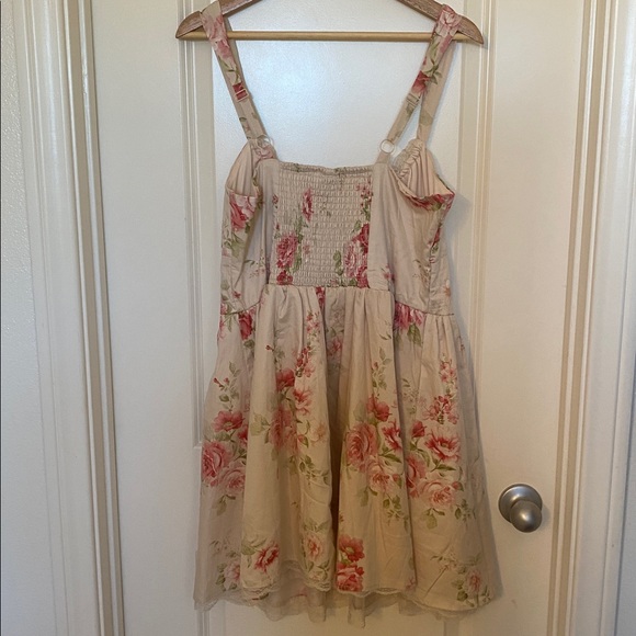 Wild Fable Floral Lace-Trimmed mini dress with corset top and wide band straps - Picture 5 of 12